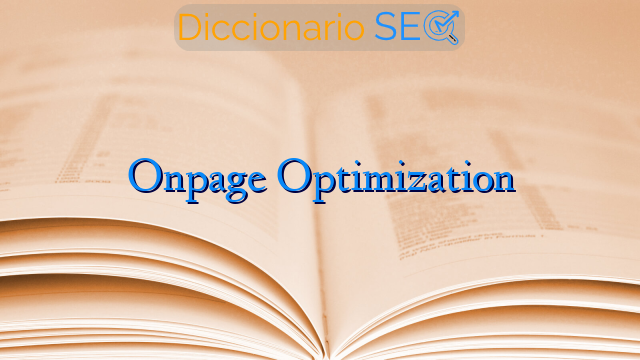 Onpage Optimization